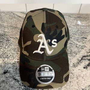 New Era Green and Brown Camouflage A's Cap